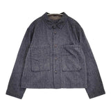 Pal'las Palace ラフィウールシャンブレー ワークシャツ 定価39600円 サイズ3 長袖シャツ 25AW ネイビー レディース パラスパレス【中古】6-0603M♪
