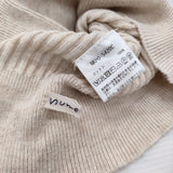 nume 12GWGリブモックネックベーシックPO 定価15400円 セーター ニット 25AW 生成 ナチュラル ライトベージュ レディース ヌメ【中古】6-0916T♪