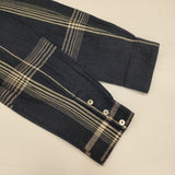 Pal'las Palace 綿麻春格子 26 ボトル襟ワンピース 定価44000円 FOP26023A ワンピース 26SS ネイビー レディース パラスパレス【中古】6-0726M∞