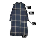 Pal'las Palace 綿麻春格子 26 ボトル襟ワンピース 定価44000円 FOP26023A ワンピース 26SS ネイビー レディース パラスパレス【中古】6-0726M∞