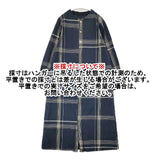 Pal'las Palace 綿麻春格子 26 ボトル襟ワンピース 定価44000円 FOP26023A ワンピース 26SS ネイビー レディース パラスパレス【中古】6-0726M∞