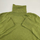 45R/45rpm スーピマオーガニック超ガーゼTURTLENECK 定価16500円 セーター ニット ライトグリーン レディース フォーティーファイブアールピーエム【中古】6-1014T∞