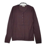 MARGARET HOWELL ウールシルク カシミヤ混 578-263016 プルオーバー セーター ニット パープル レディース マーガレットハウエル【中古】6-1014T∞