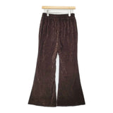 LOWRYS FARM カットベロアフレアパンツ フロッキー加工 パンツ ブラウン レディース ローリーズファーム【中古】6-1014T∞