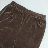 LOWRYS FARM カットベロアフレアパンツ フロッキー加工 パンツ ブラウン レディース ローリーズファーム【中古】6-1014T∞