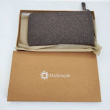 HALLELUJAH ロングウォレット L字ジップ レザー 長財布 ブラウン レディース ハレルヤ【中古】6-0628G∞