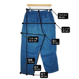 nest Robe ヘンプ超撥水 2タックパンツ テーパード イージー 定価22000円 01222-1208 パンツ ブルー レディース ネストローブ【中古】6-0926M∞