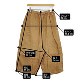 tumugu ソリトリネン8分丈パンツ 定価16280円 製品染め イージーパンツ 日本製 サルエルパンツ ライトブラウン レディース ツムグ【中古】6-0915M△
