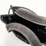 ebagos かご袋ショルダー 防水キャンバス×紅籐 カゴポシェット ショルダーバッグ ベージュ ブラック レディース エバゴス【中古】6-0913G∞