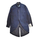 KAPITAL KOUNTRY 新品 インディゴ染め 藍染 燕尾 サイズ0/XS パッチワーク 長袖シャツ ネイビー レディース キャピタルカントリー【中古】6-0619M♪