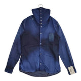 KAPITAL KOUNTRY 新品 インディゴ染めハイチンシャツ ハイネック パッチワーク 長袖シャツ ネイビー レディース キャピタルカントリー【中古】6-0619M♪