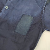 KAPITAL KOUNTRY 新品 インディゴ染めハイチンシャツ ハイネック パッチワーク 長袖シャツ ネイビー レディース キャピタルカントリー【中古】6-0619M♪