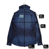 KAPITAL KOUNTRY 新品 インディゴ染めハイチンシャツ ハイネック パッチワーク 長袖シャツ ネイビー レディース キャピタルカントリー【中古】6-0619M♪