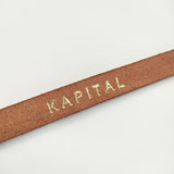 KAPITAL クロスバックル ナローレザーベルト サイズ1 ベルト ブラウン レディース キャピタル【中古】6-0628G∞