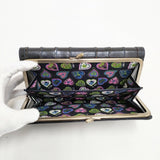 ANNA SUI 未使用品 レザー 牛革 がま口 長財布 クロ レディース アナスイ【中古】6-0615G◎