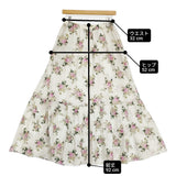 leur logette 新品 3ET DEMI別注 print gather skirt 花柄 定価53900円 ティアード ロングスカート オフホワイト レディース ルール ロジェット/ルル ロジェッタ【中古】6-0603M♪
