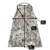 marble sud 金子みすゞコラボ 私と小鳥と鈴と 袖リブOP ドロップショルダー ワンピース グレージュ ホワイト レディース マーブルシュッド【中古】6-0603M♪