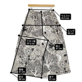 marble sud 新品 金子みすゞコラボ 私と小鳥と鈴と ハカマパンツ ワイド イージー パンツ グレー ホワイト レディース マーブルシュッド【中古】6-0603G♪
