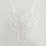 FOR Flower of Romance 新品 レースネックレス 定価16500円 2601-FA12 ネックレス シロ レディース フォーフラワーズオブロマンス【中古】6-0528G◎