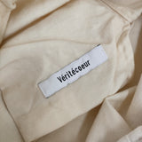 veritecoeur コットンリネンパンツ イージーワイドパンツ 定価26400円 LTD-120 パンツ 25SS アイボリー レディース ヴェリテクール【中古】6-0603M♪