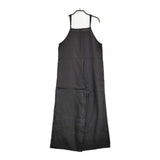 fog linen work リネンサロペット Mari マリ リトアニアリネン 定価22550円 サロペット ブラック レディース フォグリネンワーク【中古】6-0612M♪