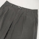 evam eva コットンシルクタックパンツ E191T030 日本製 サイズ1 パンツ チャコールグレー レディース エヴァムエヴァ【中古】6-0803G∞