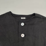 Dhal ラミー リネン ノースリーブ ロング マキシ丈 日本製 ワンピース ブラック レディース ダル【中古】6-0620S△