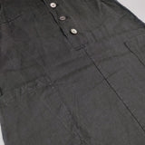 Dhal ラミー リネン ノースリーブ ロング マキシ丈 日本製 ワンピース ブラック レディース ダル【中古】6-0620S△