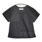 Mint Designs 新品 カットワーク 定価28600円 サイズ2 Uネック ブラウス シャツ ブラック レディース ミントデザインズ【中古】6-0626S♪