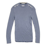 Mint Designs HAPPY MISTA リブニット 40223-KN1PO01 肩レース セーター ニット ブルーグレー レディース ミントデザインズ【中古】6-0803M∞