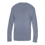 Mint Designs HAPPY MISTA リブニット 40223-KN1PO01 肩レース セーター ニット ブルーグレー レディース ミントデザインズ【中古】6-0803M∞