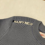 Mint Designs HAPPY MISTA リブニット 40223-KN1PO01 肩レース セーター ニット ブルーグレー レディース ミントデザインズ【中古】6-0803M∞