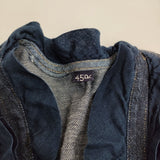 45R/45rpm 45プチデニムのフリルカシュクールドレス濃 定価57200円 ワンピース 24SS ネイビー レディース フォーティーファイブアールピーエム【中古】6-0603M♪