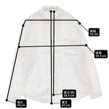 45R/45rpm 後染めリネンのサファリシャツ 定価36300円 オープンカラー 長袖シャツ ホワイト レディース フォーティーファイブアールピーエム【中古】6-0919M∞