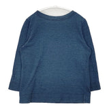 45R/45rpm インディゴ 四角Tシャツ 七分袖 コットン 日本製 サイズ2 Ｔシャツ カットソー ブルー レディース フォーティーファイブアールピーエム【中古】6-0620M△