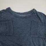 45R/45rpm インディゴ 四角Tシャツ 七分袖 コットン 日本製 サイズ2 Ｔシャツ カットソー ブルー レディース フォーティーファイブアールピーエム【中古】6-0620M△