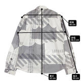 kakapo カカポ 総柄 コットン 日本製 サイズ1 長袖シャツ グレー ホワイト レディース【中古】6-0808M∞