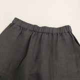 evam eva linen cropped pants サイズ1 定価29700円 E251T232 リネン イージー クロップドパンツ 25SS チャコールグレー レディース エヴァムエヴァ【中古】6-0603M♪
