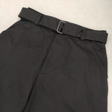 MARGARET HOWELL LIGHT COTTON LINEN TWILL 578-2143030 ベルト付き パンツ ブラック レディース マーガレットハウエル【中古】6-0722G∞