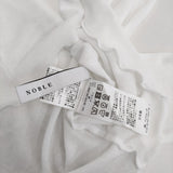 NOBLE シアーテレコヘンリーネックプルオーバー 定価13200円 長袖Ｔシャツ カットソー ロンＴ 26SS ホワイト レディース ノーブル【中古】6-0603M♪