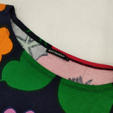 marimekko KIRIMA MARJAILLA KUKKATORI マルヤイッラ クッカトリ ポルトガル製 サイズS ワンピース ネイビー オレンジ レディース マリメッコ【中古】6-0915M△