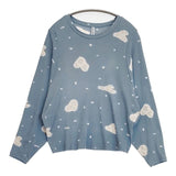 mina perhonen trois トロワ コットン ドルマンスリーブ 定価26400円 サイズ38 長袖Ｔシャツ カットソー ロンＴ ライトブルー レディース ミナペルホネン【中古】6-0722M∞