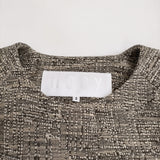 nooy イタリアンジャガードフラップジャケット サイズ2 定価48400円 NJK01SS20 ノーカラージャケット ベージュ レディース ヌーイ【中古】6-0603M♪
