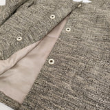 nooy イタリアンジャガードフラップジャケット サイズ2 定価48400円 NJK01SS20 ノーカラージャケット ベージュ レディース ヌーイ【中古】6-0603M♪
