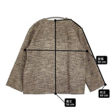 nooy イタリアンジャガードフラップジャケット サイズ2 定価48400円 NJK01SS20 ノーカラージャケット ベージュ レディース ヌーイ【中古】6-0603M♪