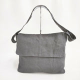 fog linen work リトアニアリネン ショルダーバッグ グレー ユニセックス フォグリネンワーク【中古】6-0913G∞