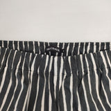 marimekko Jokapoika ヨカポイカ イージーパンツ ストレッチ ストライプ パンツ チャコールグレー ホワイト レディース マリメッコ【中古】6-0816G∞