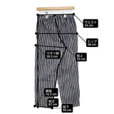 marimekko Jokapoika ヨカポイカ イージーパンツ ストレッチ ストライプ パンツ チャコールグレー ホワイト レディース マリメッコ【中古】6-0816G∞
