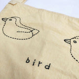 pot and tea bird 鳥 刺繍 トートバッグ ショルダーバッグ イエロー レディース ポットアンドティー【中古】6-0913G∞
