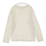 45R/45rpm ヘンプ ニット 長袖Ｔシャツ カットソー ロンＴ オフホワイト レディース フォーティーファイブアールピーエム【中古】6-0816M∞